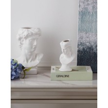 Eglo 421002 "felıcıen" 17CM Yüksekliğinde Beyaz Seramik Vazo