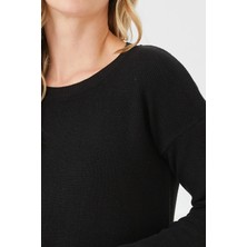 Nonamee Yırtmaçlı Siyah Modern Tunik