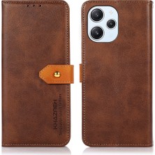 LR Joyful Xiaomi Redmi 12 4g Cowhide Doku Pu Deri Deri Cüzdan Kabuğu Anti-Drop Telefon Stand Kapağı (Yurt Dışından)