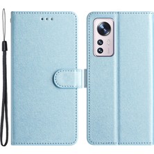 LR Joyful Xiaomi 12 Pro 5g / 12S Pro 5g Deri Kapak Ipek Doku Cüzdan Telefon Stand Kılıfı Bilek Kayışı (Yurt Dışından)