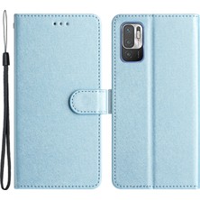 LR Joyful Redmi Note 10 5g / 10T 5g / Poco M3 Pro Pu Deri Deri Cüzdan Stand Ipek Dokusu Flip Telefon Koruyucu Kılıf (Yurt Dışından)