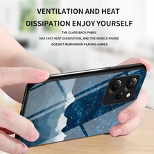 LR Joyful Xiaomi Poco X5 Pro 5g / Redmi Note 12 Pro Speed 5g Cep Telefon Kılıfı Temperlenmiş Cam+Pc+Tpu Yıldızlı Gökyüzü Desen Telefon Kapağı (Yurt Dışından)