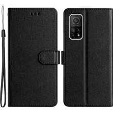 LR Joyful Xiaomi Mi 10T 5g / 10T Pro 5g Tam Koruma Stand Kılıfı, Ipek Doku Pu Deri Cüzdan Kabuğu El Kayışı (Yurt Dışından)