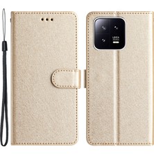 LR Joyful Xiaomi 13 Tam Koruma Cüzdanı Telefon Kılıfı Ipek Doku Stand Deri Kapak (Yurt Dışından)