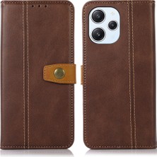 LR Joyful Xiaomi Redmi 12 4g Pu Deri Flip Folio Case Stand Cüzdan Buzağı Doku Telefon Kapağı (Yurt Dışından)