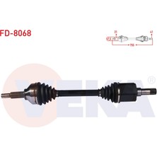 Komple Aks Sol Ön Uzunluk 755MM Ford Transıt Custom (V362) Uzun Sase 2.2 Tdcı - 2.0 Tdcı 2012-