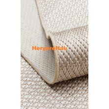 Eko Halı Mono Mno 03 Beıge Hav Toz Vermez Kaymaz Tabanlı Şık Leke Tutmaz Yeni Sisal Kilim