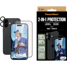 Panzerglass iPhone 16 2 In 1 Bundle Ekran Koruyucu & Kamera Koruyucu