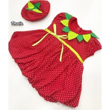 Nurcan Bebe Çilek Uzun Kol Elbise