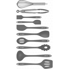 VALLETTA VLT1118 SALVATORE 10 PARÇA SPATULA SET GRİ