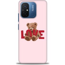 Kılıf Evreni Xiaomi Redmi 12C Kılıf Hd Baskılı Kılıf - Love Bear + 9h Nano Ekran Koruyucu