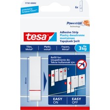 Tesa Yapışkan Şerit Yedek Bantlar, İz Bırakmadan Sökülebilir, Fayans ve Metal Yüzeyler İçin, 3kg x 6 Adet