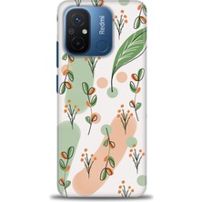 Kılıf Evreni Xiaomi Redmi 12C Kılıf Hd Baskılı Kılıf - Flower Pattern + 9h Nano Ekran Koruyucu