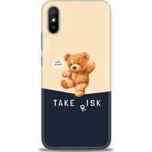 Kılıf Evreni Xiaomi Redmi 9A Kılıf Hd Baskılı Kılıf - Take Risk + 9h Nano Ekran Koruyucu