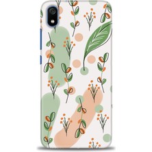 Kılıf Evreni Xiaomi Redmi 7A Kılıf Hd Baskılı Kılıf - Flower Pattern + 9h Nano Ekran Koruyucu