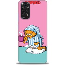 Kılıf Evreni Xiaomi Redmi Note 12 4g Kılıf Hd Baskılı Kılıf - Garfield + 9h Nano Ekran Koruyucu