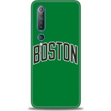 Kılıf Evreni Xiaomi Mi 10 Kılıf Hd Baskılı Kılıf - Boston Yeşil + 9h Nano Ekran Koruyucu