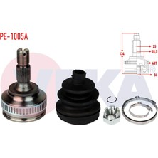 Aks Kafası Sol-sağ Ön Dıs Peugeot Partner 1.6 Hdı Abslı 48 Dıs 25x34x58,5 Uzunluk 134 Mm 2008-