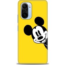 Kılıf Evreni Xiaomi Redmi K40 Kılıf Hd Baskılı Kılıf - Sarı Mickey Mouse + 9h Nano Ekran Koruyucu