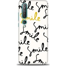 Kılıf Evreni Xiaomi Mi 10 Kılıf Hd Baskılı Kılıf - S Smile + 9h Nano Ekran Koruyucu