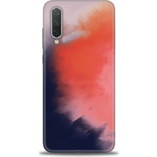 Kılıf Evreni Xiaomi Mi 9 Se Kılıf Hd Baskılı Kılıf - Sisli Turuncu + 9h Nano Ekran Koruyucu