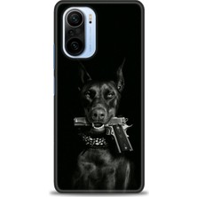 Kılıf Evreni Xiaomi Redmi K40 Pro Kılıf Hd Baskılı Kılıf - Tabanca ve Köpek + 9h Nano Ekran Koruyucu