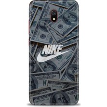 Kılıf Evreni Xiaomi Redmi 8A Kılıf Hd Baskılı Kılıf - Nike Dolar + 9h Nano Ekran Koruyucu