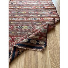 Kilim 82x170 Cm Kırmızı Renkli El Dokuma Türk Antik Kilimi Yıkanabilir Etnik Yolluk