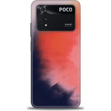 Kılıf Evreni Xiaomi Poco M4 Pro 4g Kılıf Hd Baskılı Kılıf - Sisli Turuncu + 9h Nano Ekran Koruyucu