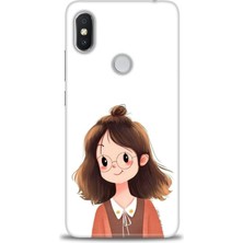 Kılıf Evreni Xiaomi Redmi Note 6 Pro Kılıf Hd Baskılı Kılıf - Tatlı Kız + 9h Nano Ekran Koruyucu