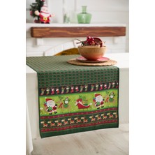Ays Home Kızaklı Noel Baba Yeşil Runner