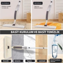 Hymark Sprey Mop Su Deterjan Hazneli 360 Derece Dönen Mikrofiber Bez Temizlik Seti