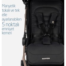 Maxi-Cosi Eva Otomatik Katlanan Kompakt Bebek Arabası Essential Black Champagne