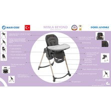 Maxi-Cosi Minla 6'sı Bir Arada  Ahşap Görünümlü Mama Sandalyesi Beyond Green Eco