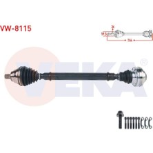 Komple Aks Sag Ön Uzunluk 764mm Volkswagen Golf V (1k1) 1.4 Tsı A-t 2003-2009/ Jetta III (1k2) 1.4 Tsı A-t 2005-2010/ Golf Plus (5m1) 1.4 Tsı 2006-2008