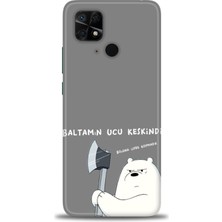 Xiaomi Redmi 10C Kılıf Hd Baskılı Kılıf - Baltamın Ucu Keskindir + 9h Nano Ekran Koruyucu