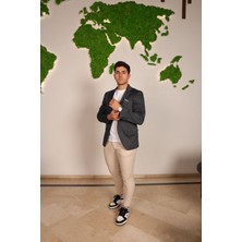 Vad Mavi 1263 Erkek Blazer Spor Ceket