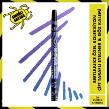 Nyx Professional Makeup Beetlejuice Özel Koleksiyon Çift Uçlu Kalem - 02 Purple Chrome