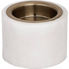 Eglo 422033 "rouyın" 4,5 cm  Yüksekliğinde Beyaz Gold Mermer Şamdan- Mumluk