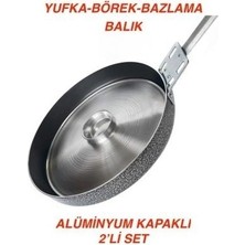 Kılıç 36 cm Kapaklı Tava - Yufka Börek Balık Kızartma Bazlama - Ekstra Büyük