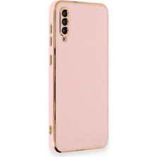 Newface Samsung Galaxy A70 Kılıf Volet Silikon - Pembe 13