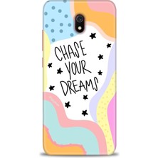 Xiaomi Redmi 8A Kılıf Hd Baskılı Kılıf - Chase Your Dreams + 9h Nano Ekran Koruyucu