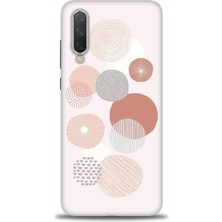 Kılıf Evreni Xiaomi Mi 9 Lite Kılıf Hd Baskılı Kılıf - Pembe Daireler + 9h Nano Ekran Koruyucu