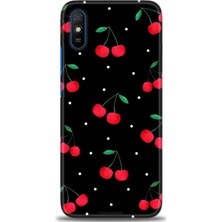 Kılıf Evreni Xiaomi Redmi 9A Kılıf Hd Baskılı Kılıf - Kirazlar + 9h Nano Ekran Koruyucu