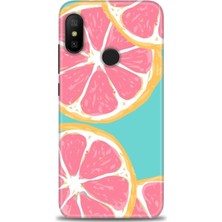 Kılıf Evreni Xiaomi Mi A2 Lite Kılıf Hd Baskılı Kılıf - Pembe Limon + 9h Nano Ekran Koruyucu