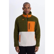 Kappa Erkek Ceket Haki Erkek Peluş Sherpa Yarım Fermuarlı 371T3QW-X8F