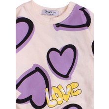 Chicsy Baby Tatlı Kalp Desenli Oversize  Alt Üst Bebek Çocuk Eşofman Takımı