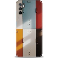 Xiaomi Poco M3 Pro Kılıf Hd Baskılı Kılıf - Renkli Kapılar + 9h Nano Ekran Koruyucu