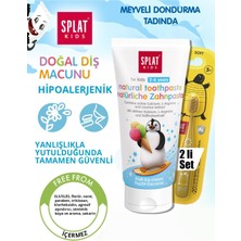 Splat Meyveli Dondurma Tadında 2-6 Yaş Çocuk Diş Macunu + Junior So Happy 5 Yaş Soft Diş Fırçası