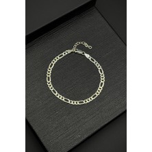 Frnch 925 Ayar Gümüş Italyan Model Gümüş Renk Erkek Bileklik FRJ12346-3346-A